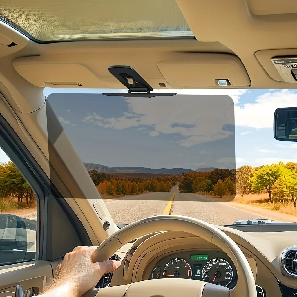 1Pc Large Polarized Car Sun Visor Extender with UV400 Protection & Secure Buckle Attachment - Anti-Snow Blind Car Visor